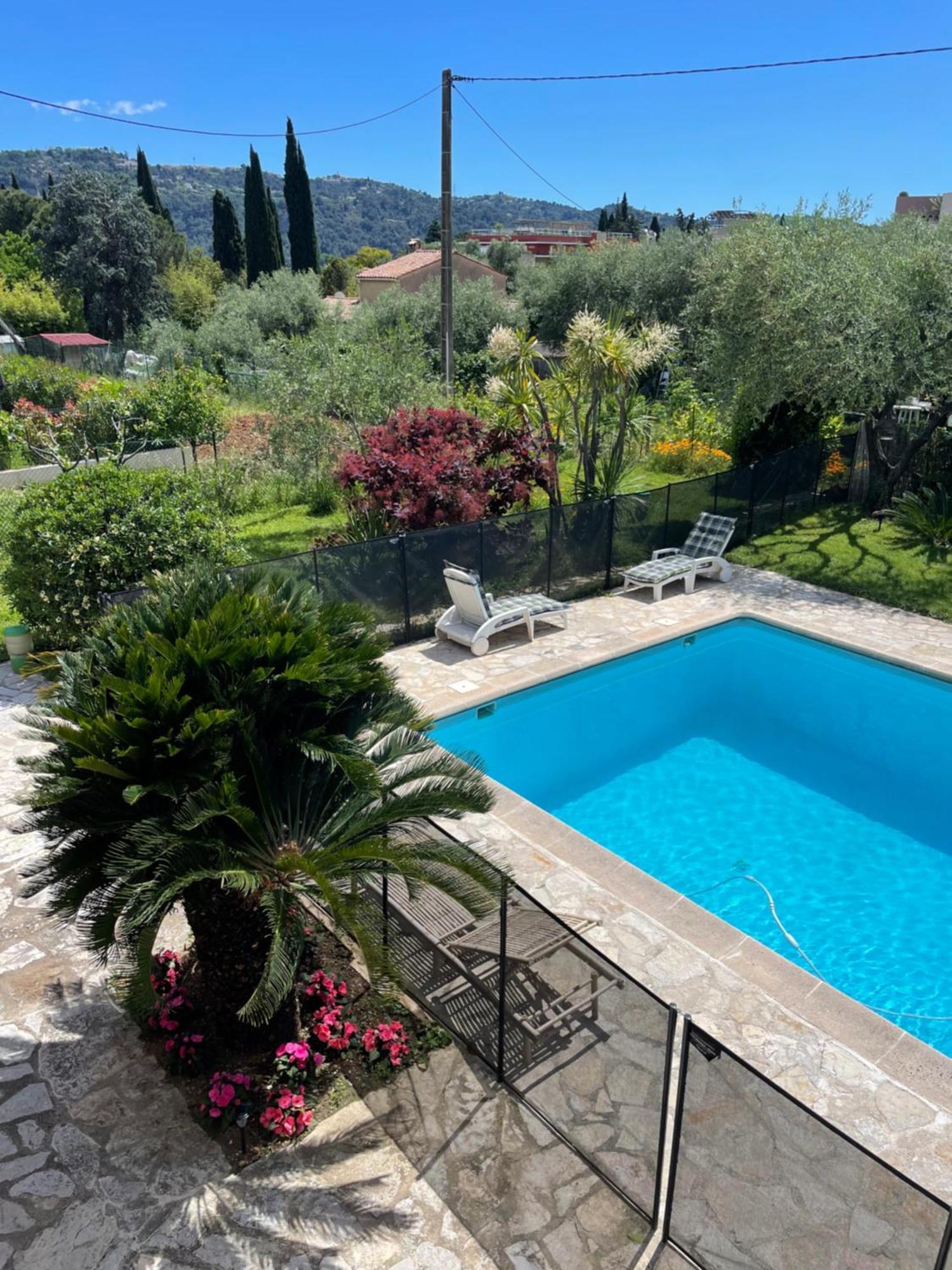 Bas De Villa Avec Acces Piscine Pres De Nice Cannes Monaco Carros Eksteriør bilde
